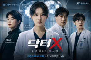 닥터X 등장인물 김지원 이정은 손현주 김우석과 메디컬 느와르 분위기를 담은 대표 이미지