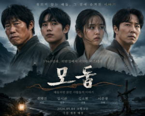 모둡 영화 유해진·임시완·김소현·이무생 출연진과 1960년대 외딴섬 오컬트 미스터리를 표현한 대표 이미지