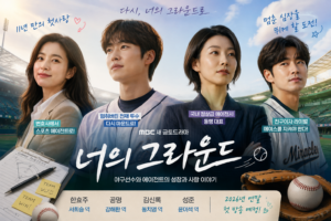 2026 MBC 금토드라마 너의 그라운드 한효주 공명 김신록 성준 출연진과 야구 로맨스를 담은 대표 이미지