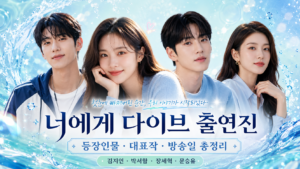 너에게 다이브 출연진 김지연 박서함 장세혁 문승유 등장인물 대표작 방송일