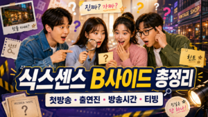 식스센스 B사이드 첫방송 출연진 방송시간 티빙 총정리 대표 이미지